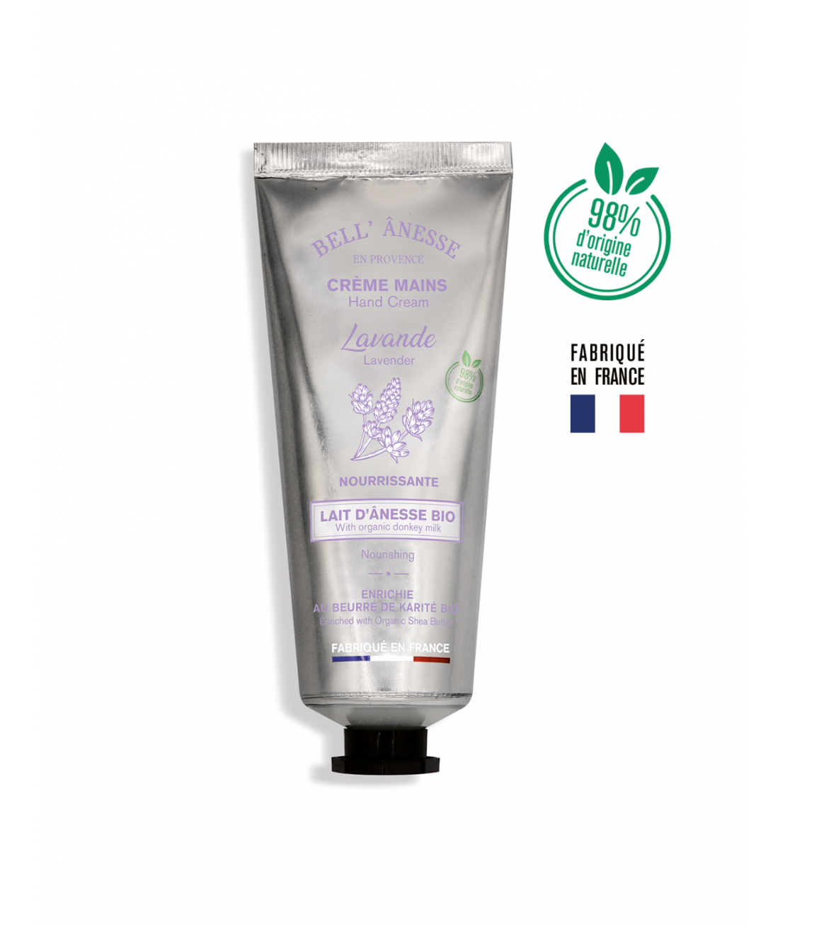 Organic Donkey Milk Hand Cream with Lavender 75ml - Bell Donkey