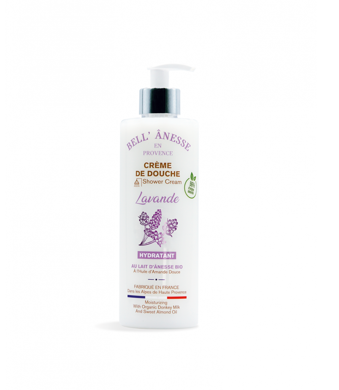 Crème de Douche au Lait d'Ânesse Bio Lavande 400ml - Bell Ânesse