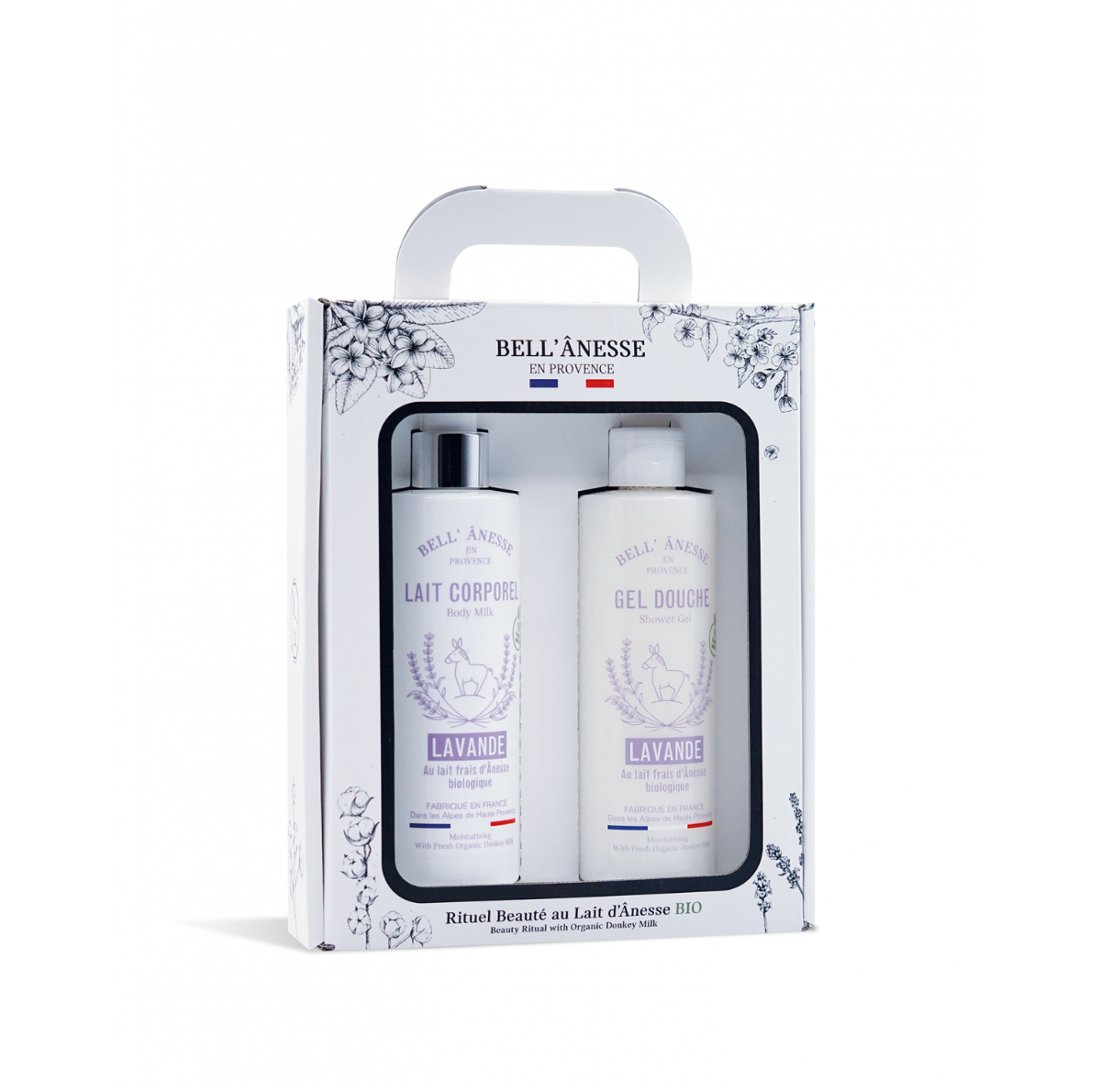 Gel Douche et Lait Corporel au Lait d'Ânesse Bio Lavande 250ml - Bell Ânesse