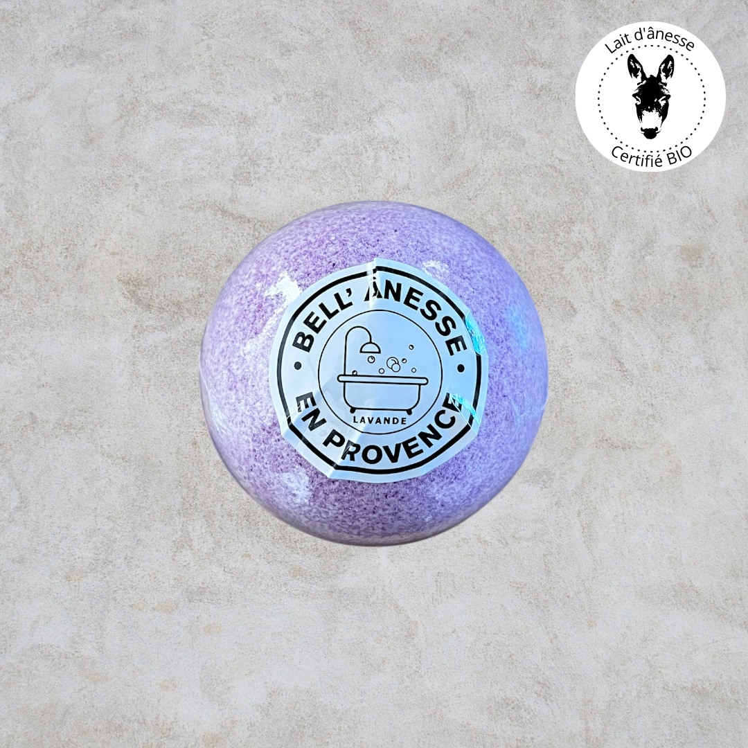 Boule de Bain au Lait d'Ânesse Senteur Lavande 180g - Bell Ânesse