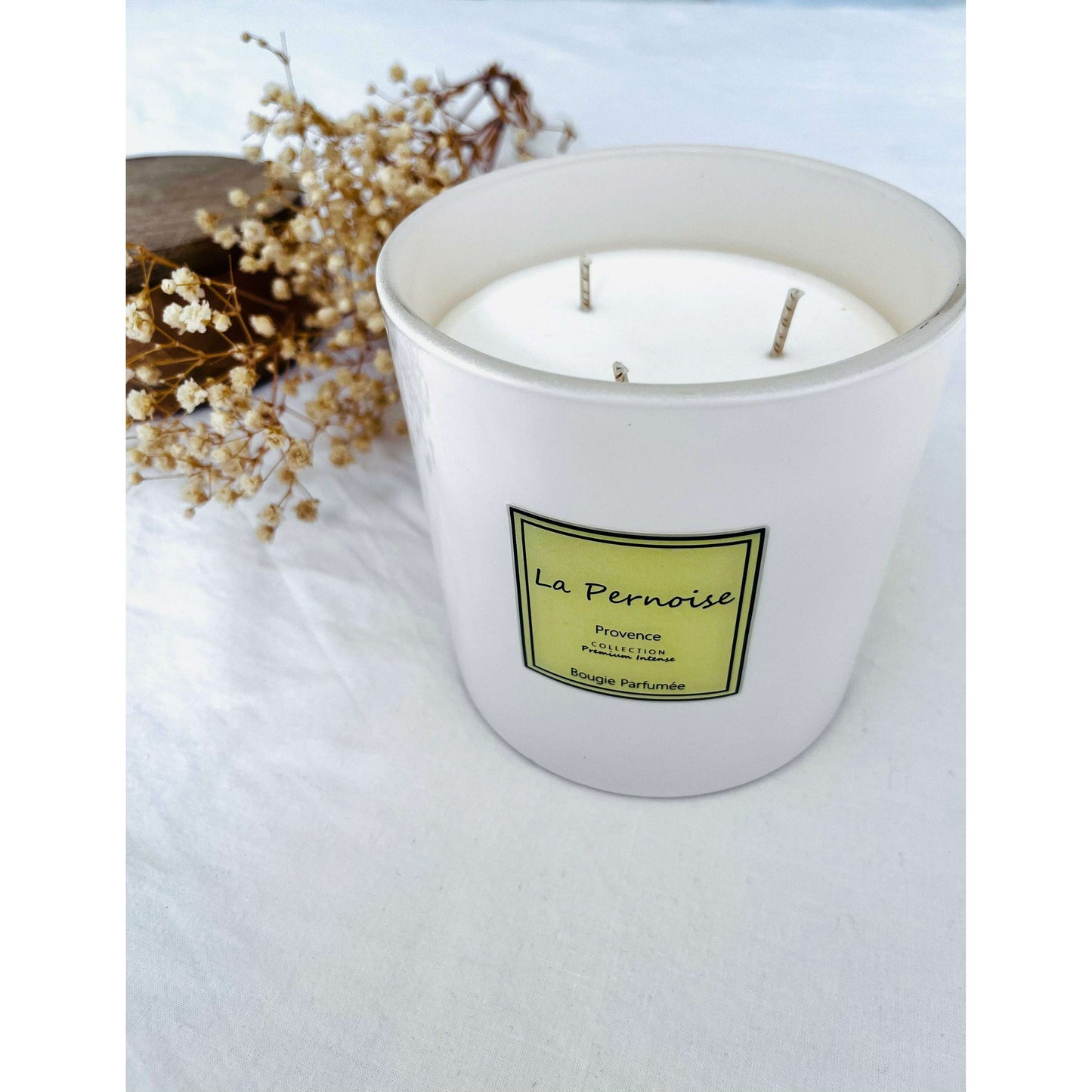Bougie Artisanale 720ml (environ 85h) Iris Jasmin - La Pernoise
