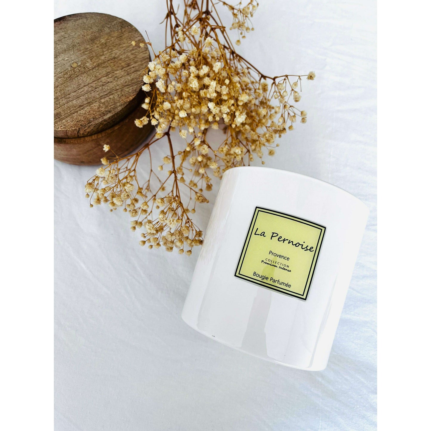 Bougie Artisanale 720ml (environ 85h) Iris Jasmin - La Pernoise