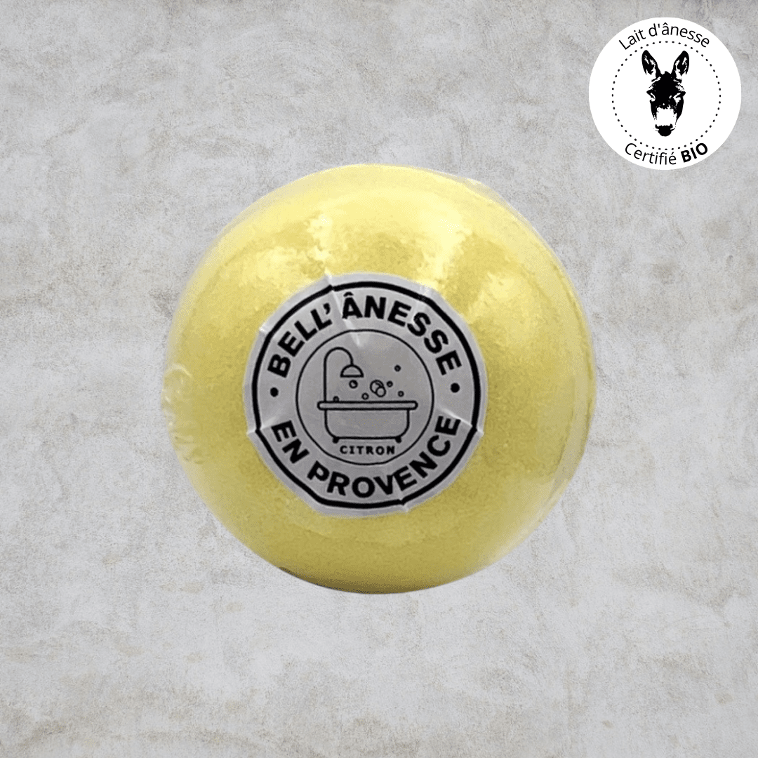 Boule de Bain au Lait d'Ânesse Senteur Citron 180g - Bell Ânesse
