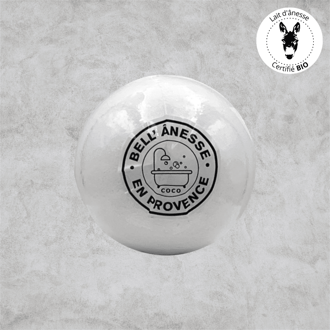 Boule de Bain au Lait d'Ânesse Senteur Noix de Coco 180g - Bell Ânesse