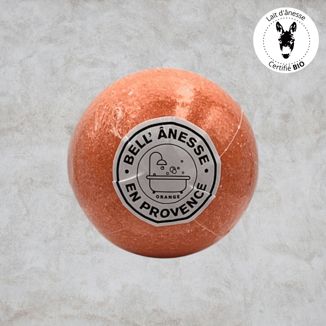 Boule de Bain au Lait d'Ânesse Senteur Orange 180g - Bell Ânesse
