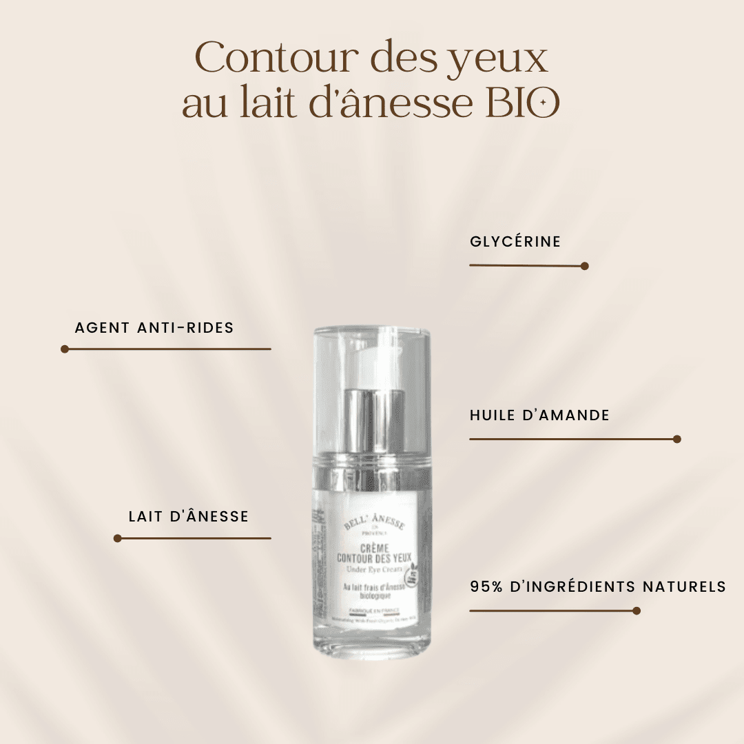 Crème Contour des Yeux au Lait d'Ânesse Bio 15ml - Bell Ânesse
