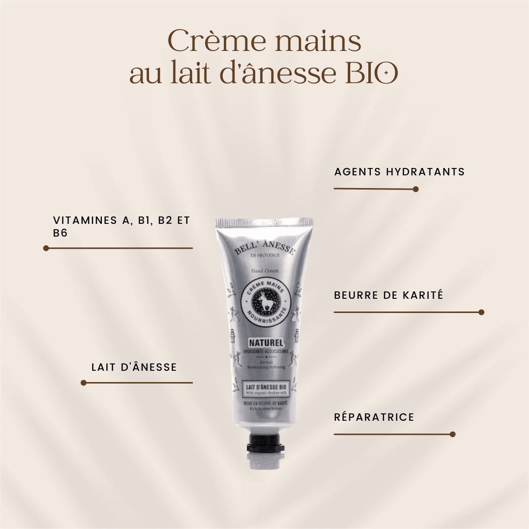 Crème Mains au Lait d’Ânesse Bio 75ml - Bell Ânesse