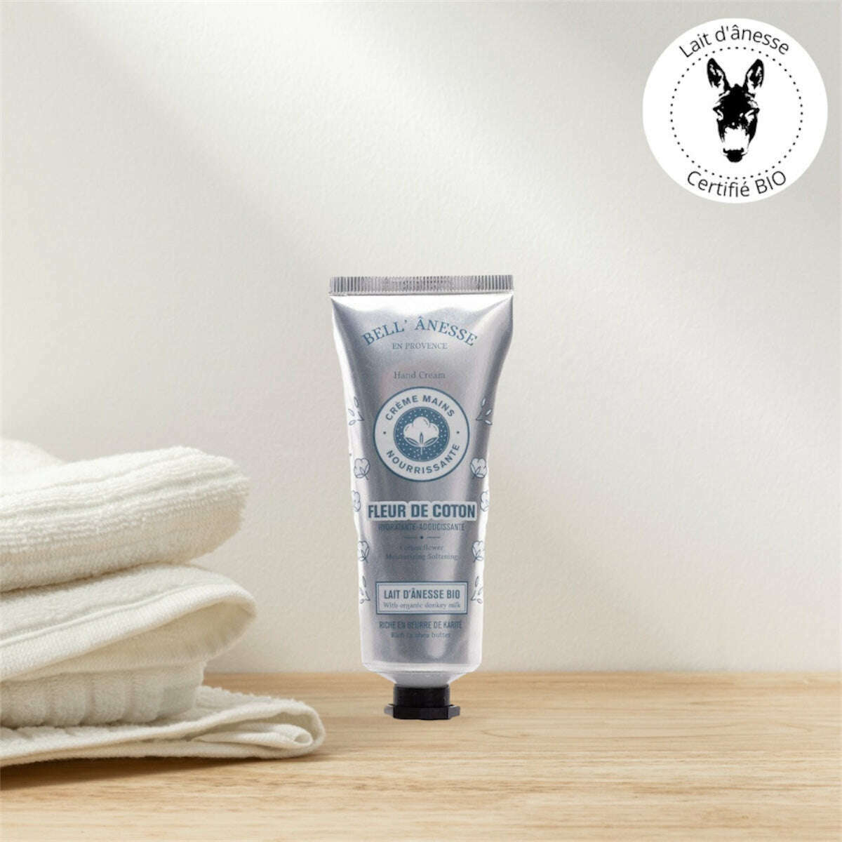 Crème Mains au Lait d'Ânesse et Fleur de Coton Bio 75ml - Bell Ânesse