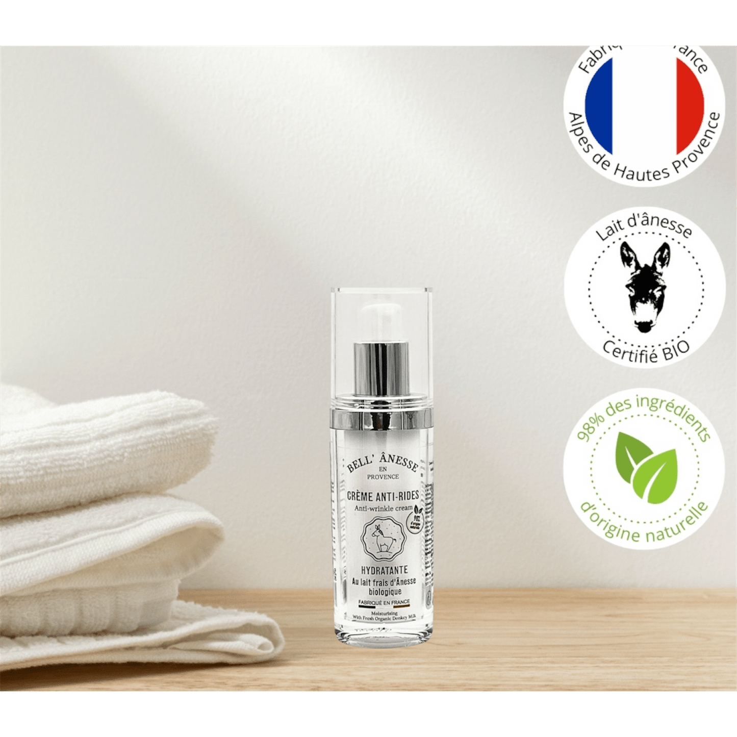Anti-Wrinkle Face Cream with Organic Donkey Milk 30ml - Bell Ânesse