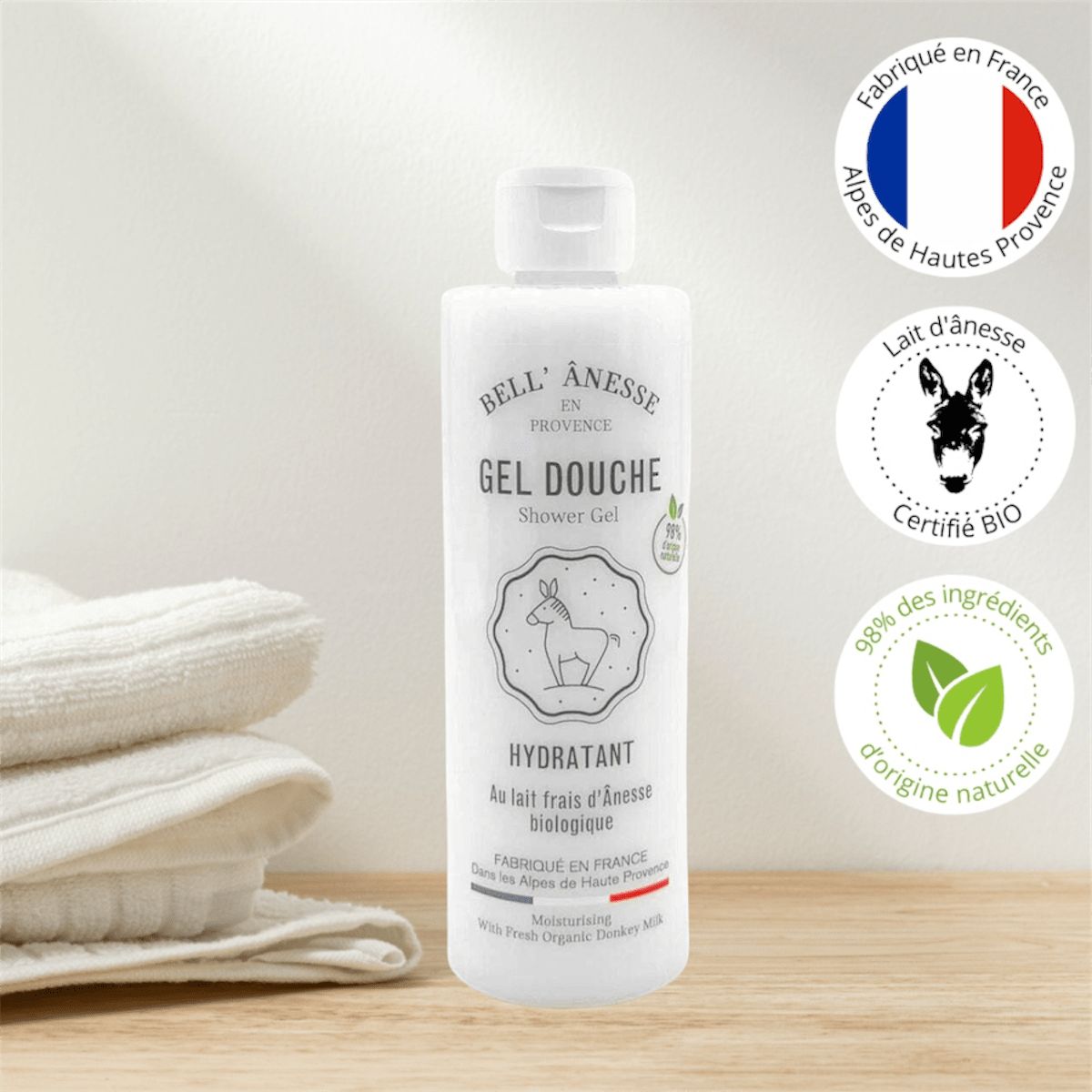 Organic Donkey Milk Shower Gel 250ml - Bell Ânesse