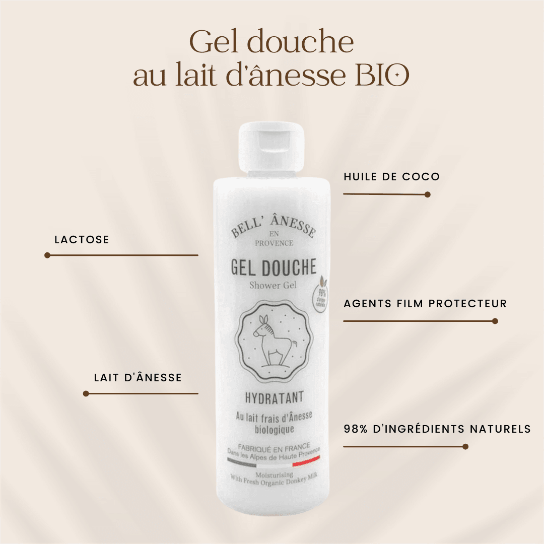 Gel Douche au Lait d'Ânesse Bio 250ml - Bell Ânesse