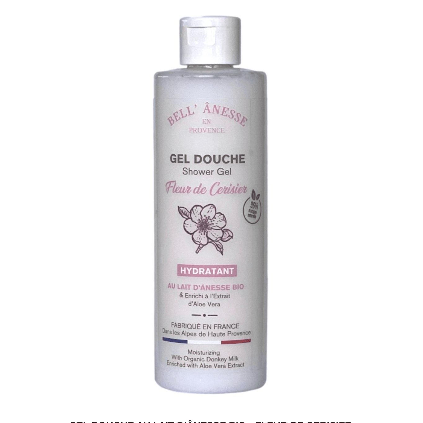 Gel Douche au Lait d'Ânesse Bio Fleur de Cerisier 250ml - Bell Ânesse