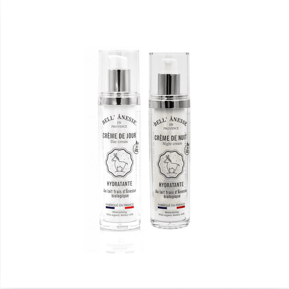 Crèmes de Jour et Nuit au Lait d'Ânesse Bio 50ml - Bell Ânesse