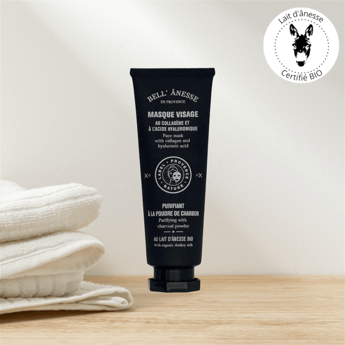 Masque Visage Purifiant au Lait d'Ânesse et Charbon 120ml - Bell Ânesse