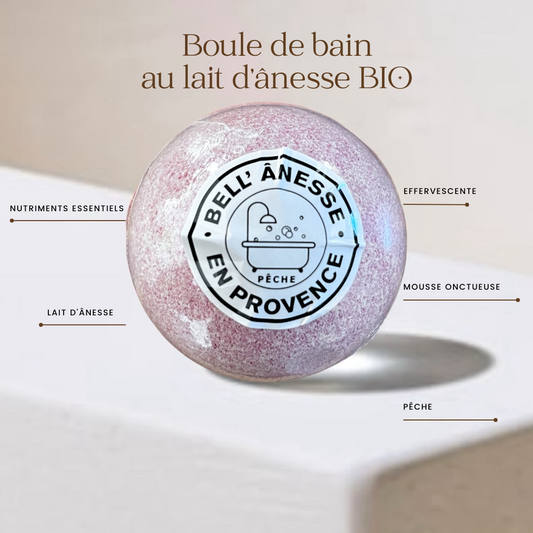 Donkey Milk Bath Bomb Peach Scent 180g - Bell Ânesse