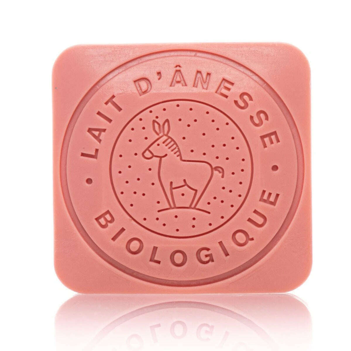 Savon Carré Moulé au Lait d'Ânesse Senteur Fraise 110g - Label Provence Nature