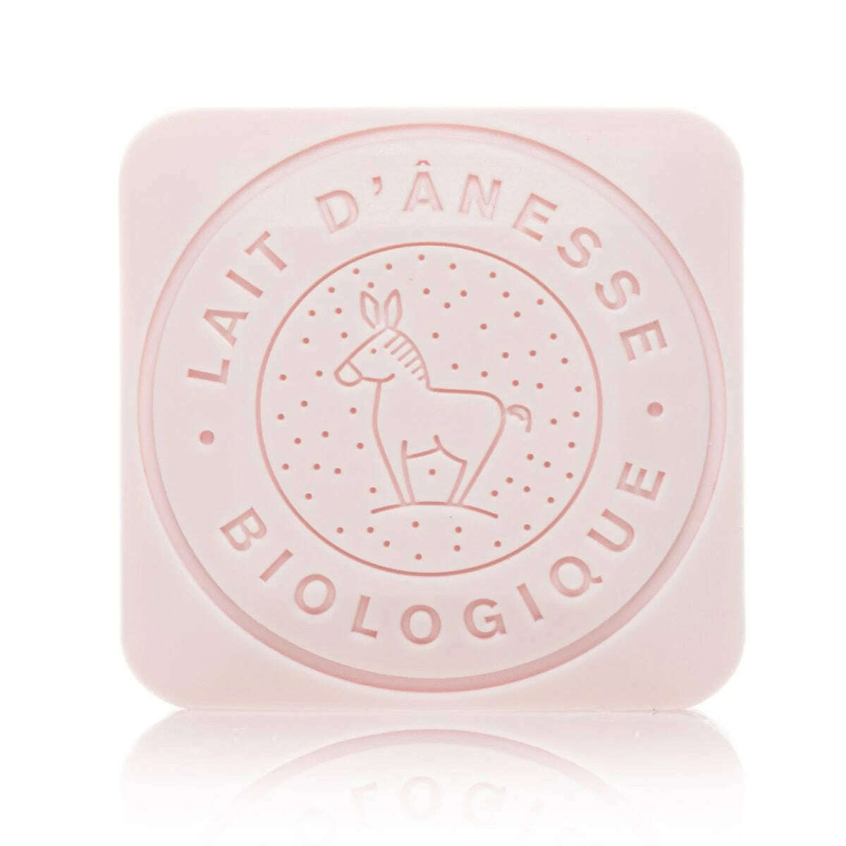 Savon Carré Moulé au Lait d'Ânesse Senteur Rose 110g - Label Provence Nature