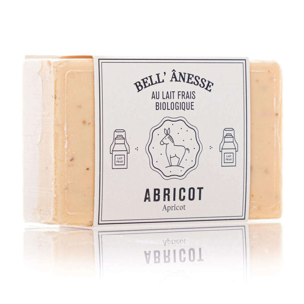 Savon Double Face au Lait d'Ânesse Senteur Abricot 125g - Bell Ânesse