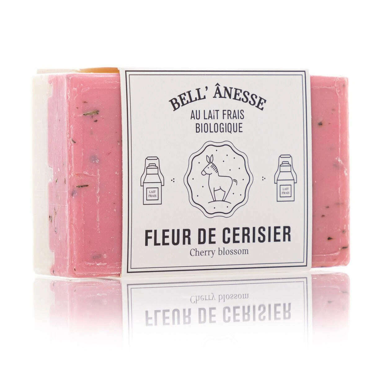 Savon Double Face au Lait d'Ânesse Senteur Fleur de Cerisier 125g - Bell Ânesse