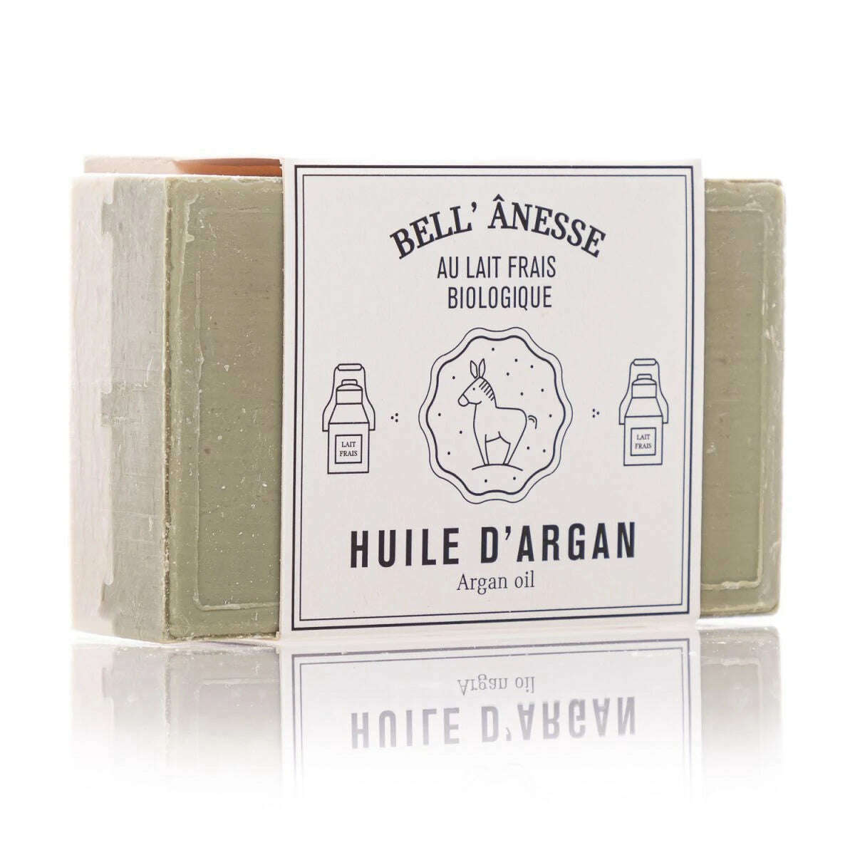 Savon Double Face au Lait d'Ânesse Senteur Huile d'Argan 125g - Bell Ânesse