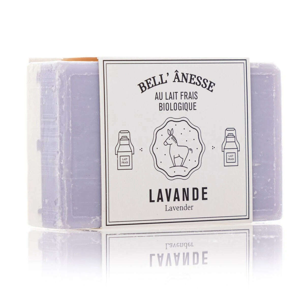 Savon Double Face au Lait d'Ânesse Senteur Lavande 125g - Bell Ânesse