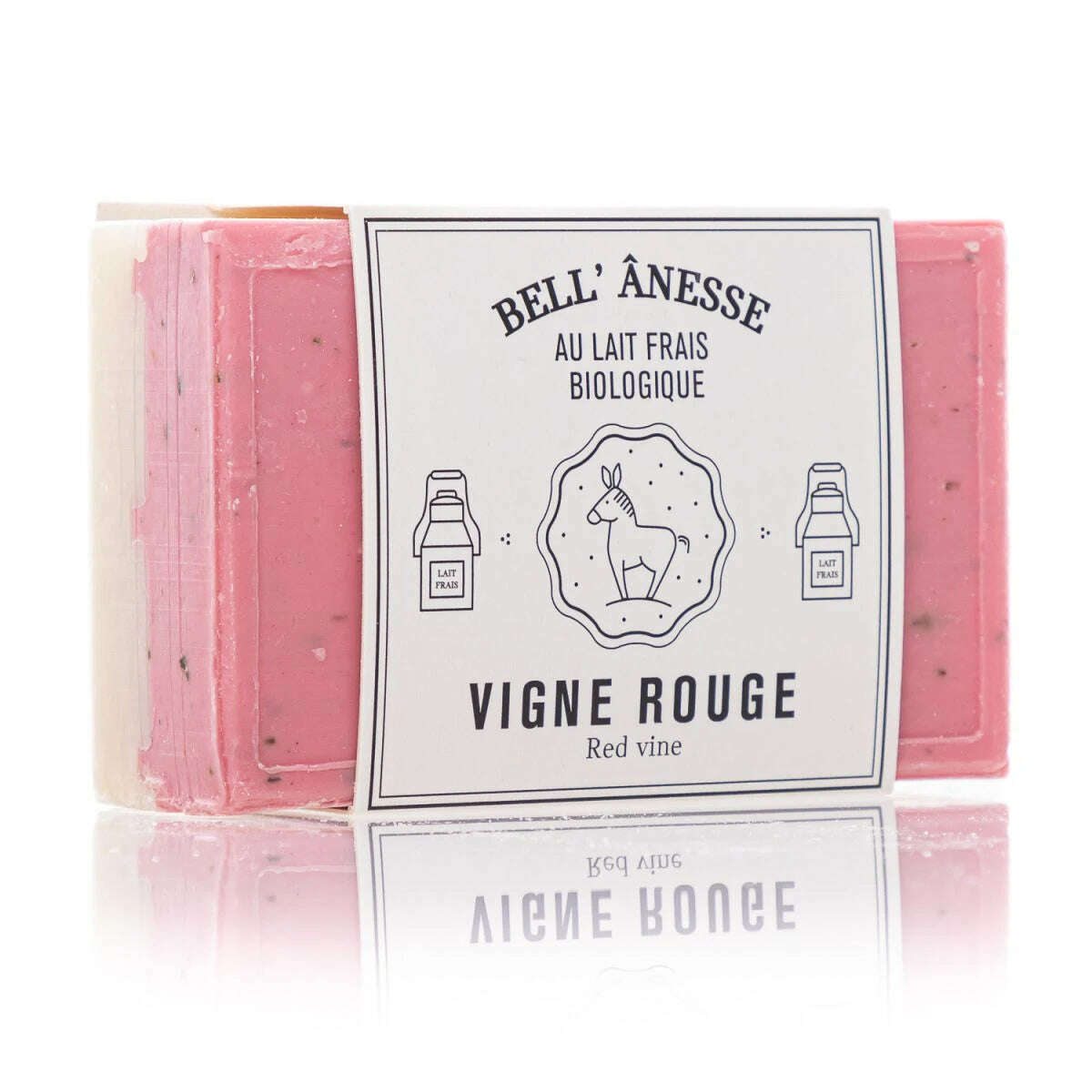 Savon Double Face au Lait d'Ânesse Senteur Vigne Rouge 125g - Bell Ânesse