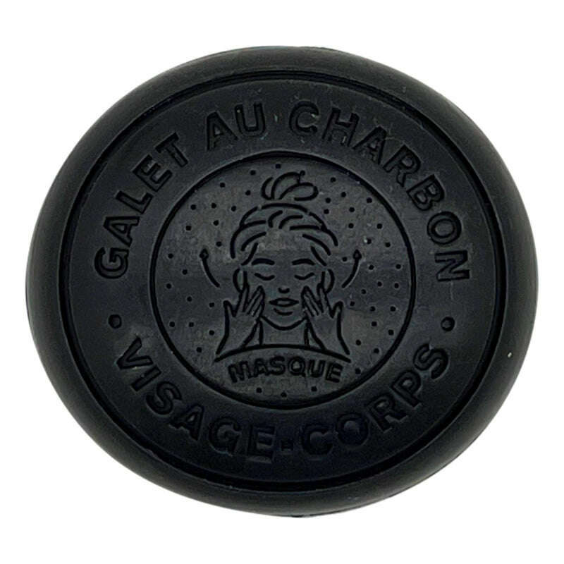 Savon Galet Rond Visage et Corps au Lait d'Ânesse et Charbon 110g - Bell Ânesse