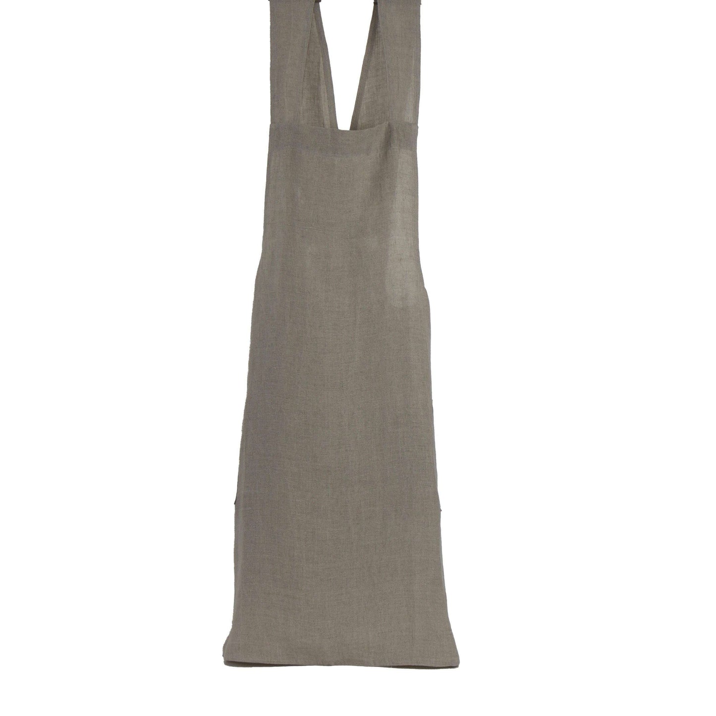 Tablier Japonais de Cuisine Marron Taupe 100% Lin Taille Unique - Sud Étoffe