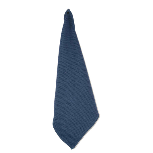 Torchon Nid d'Abeille Bleu Marine 100% Coton 50x50cm - Sud Étoffe
