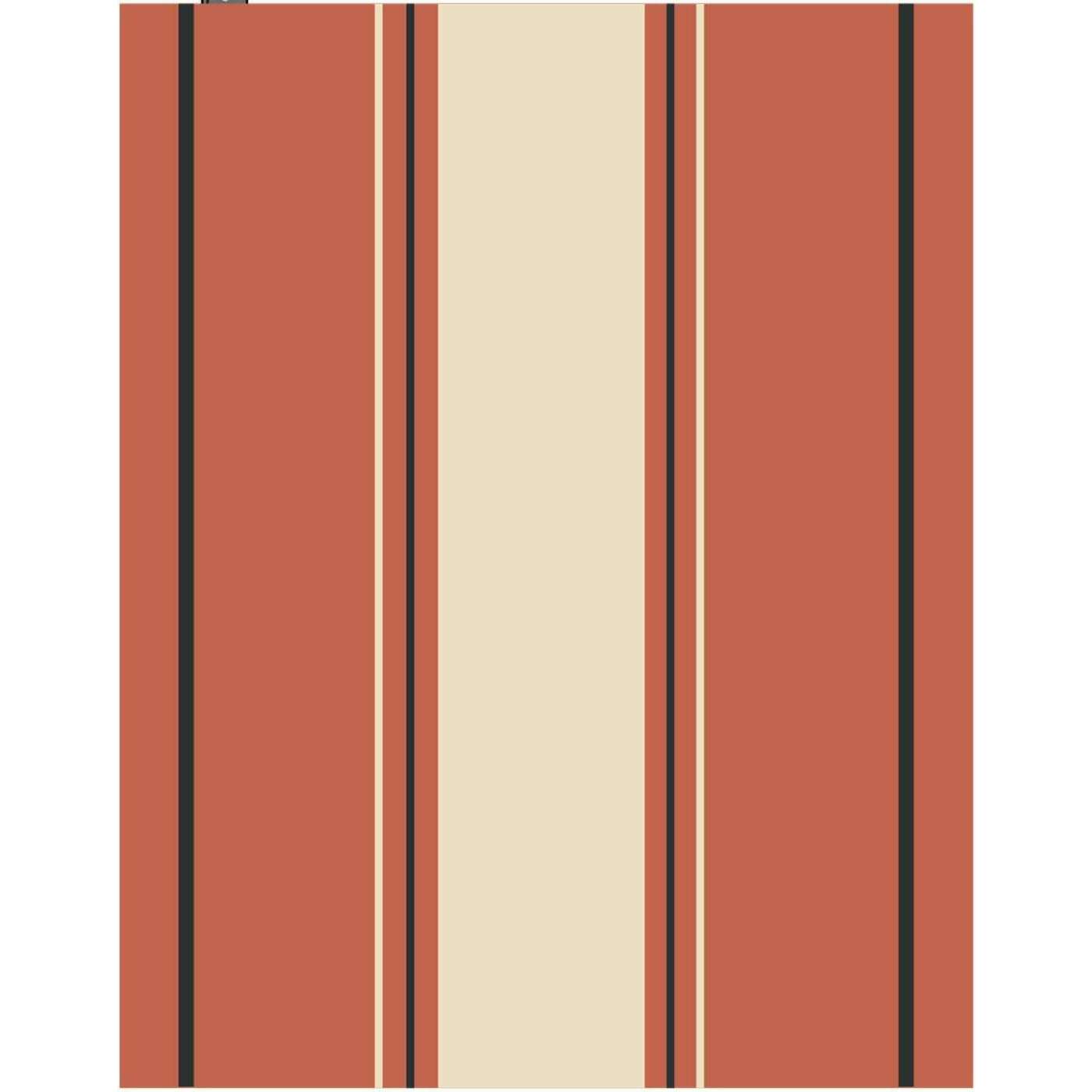 Torchon Fils Teints Rayure Orange 100% Coton 50x70cm - Sud Étoffe