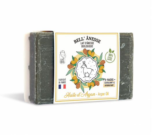 Double-Sided Donkey Milk Soap with Argan Oil Scent 125g - Bell Ânesse