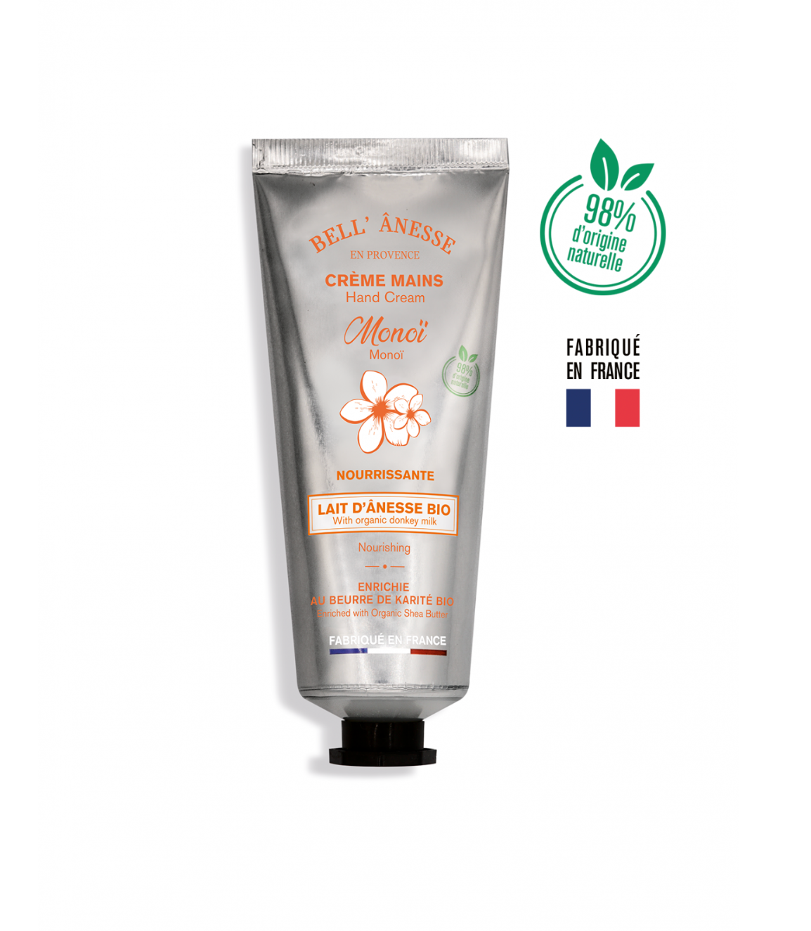 Organic Donkey Milk Monoi Hand Cream 75ml - Bell Ânesse