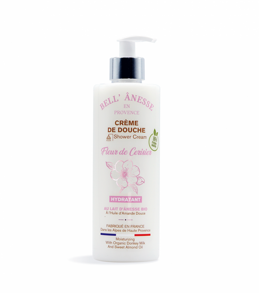 Crème de Douche au Lait d'Ânesse Bio Fleur de Cerisier 400ml - Bell Ânesse