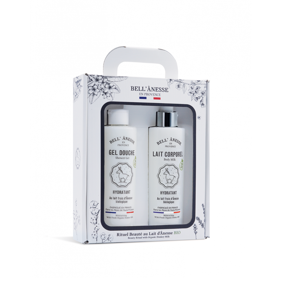 Gel Douche et Lait Corporel au Lait d'Ânesse Bio 250ml - Bell Ânesse