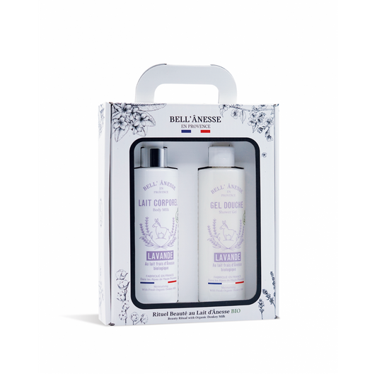 Gel Douche et Lait Corporel au Lait d'Ânesse Bio Lavande 250ml - Bell Ânesse