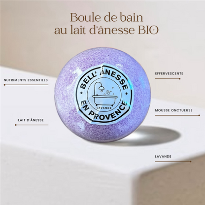 Boule de Bain au Lait d'Ânesse Senteur Lavande 180g - Bell Ânesse