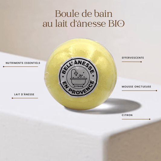Donkey Milk Bath Bomb Lemon Scent 180g - Bell Ânesse