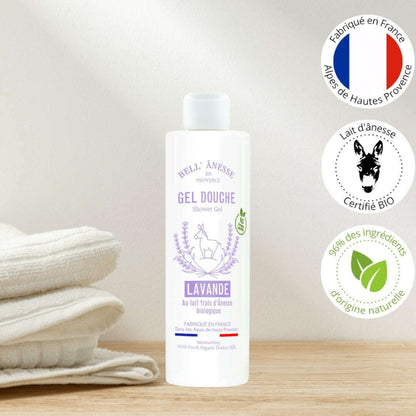 Gel Douche au Lait d'Ânesse et Lavande Bio - Bell Ânesse