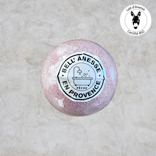 Boule de Bain au Lait d'Ânesse Senteur Pêche 180g - Bell Ânesse